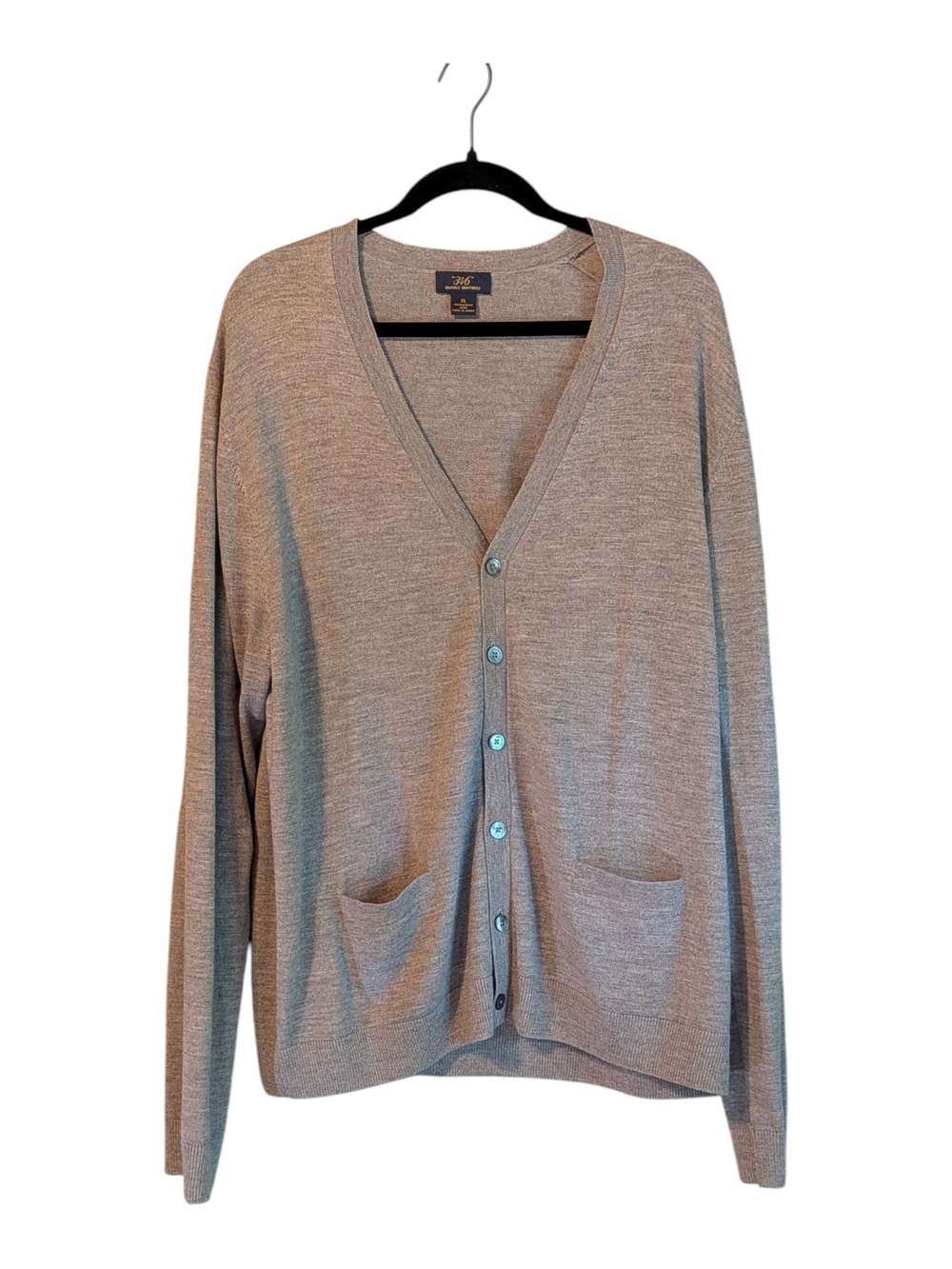 Brooks Brothers 346 Merino Wool Cardigan Sweater - Mens XXL